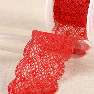 Elastic lace - red