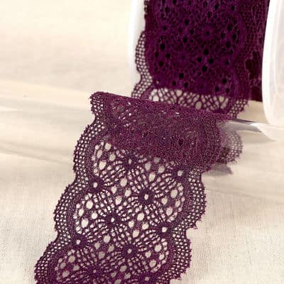 Elastic lace - purple