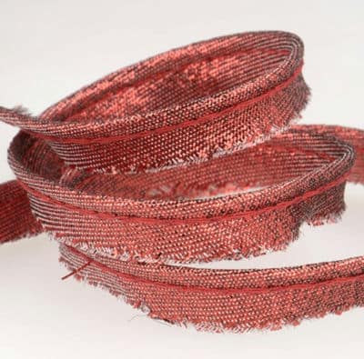 Shiny piping cord - red