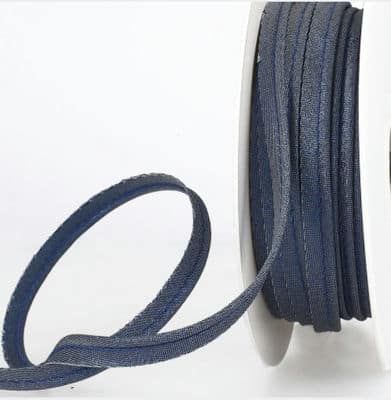 Shiny piping cord - navy blue