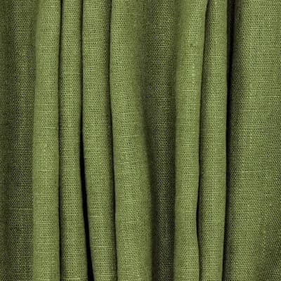 100% washed linen - plain khaki green