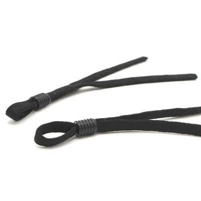 Adjustable elastic clip for masks - black