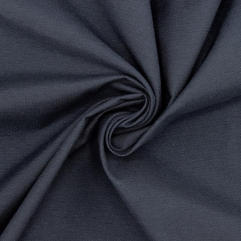 Structured polyester fabric - navy blue