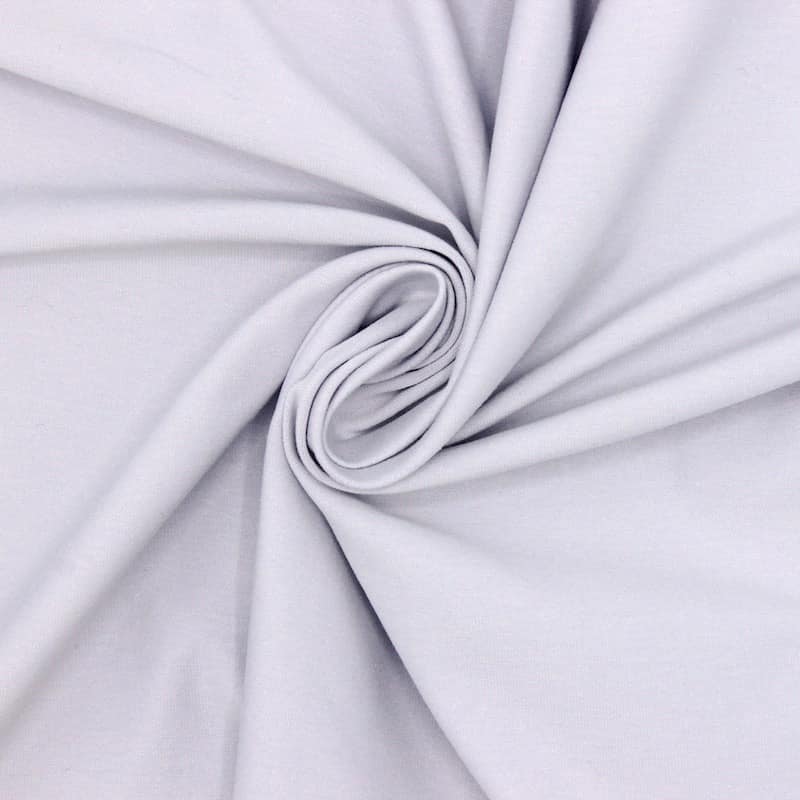 Jersey fabric - plain pearl grey