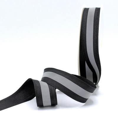 Reflective ribbon 25mm - black