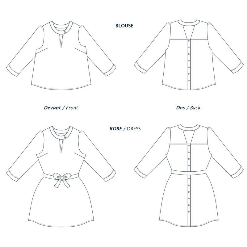 Woman's pattern blouse or dress Tiga