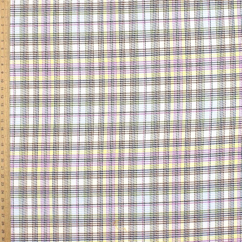 Tissu vestimentaire à carreaux -multicolore