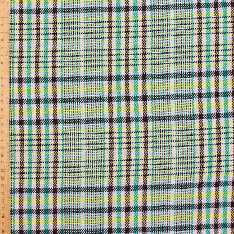 Checkered apparel fabric - green