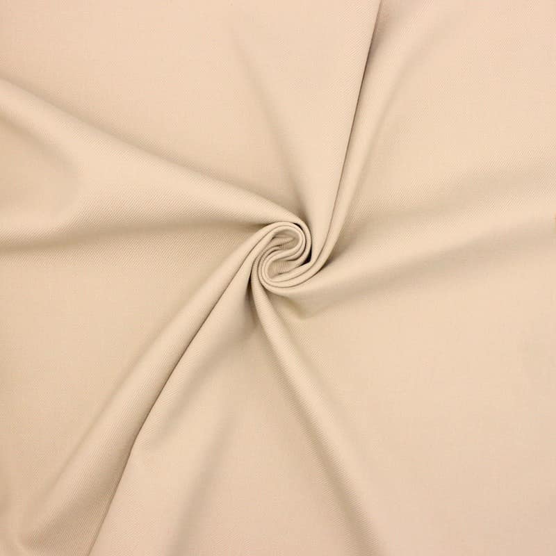 Fabric in cotton and polyester - beige