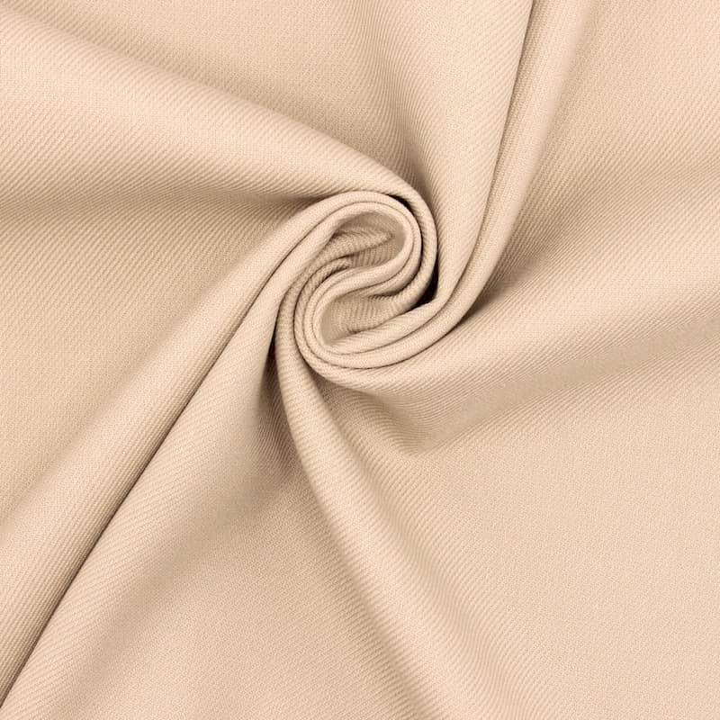 Tissu coton et polyester - beige