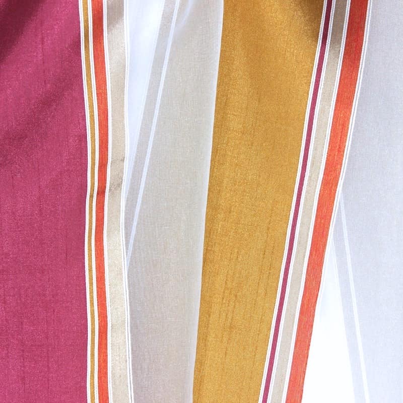 Cloth of 3m Transparent veil with  stripes - beige