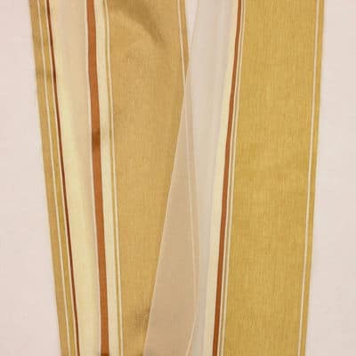 Cloth of 3m Transparent veil with  stripes - champagne