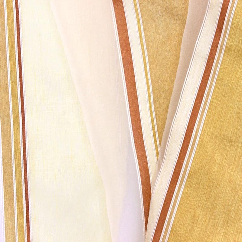 Cloth of 3m Transparent veil with  stripes - champagne