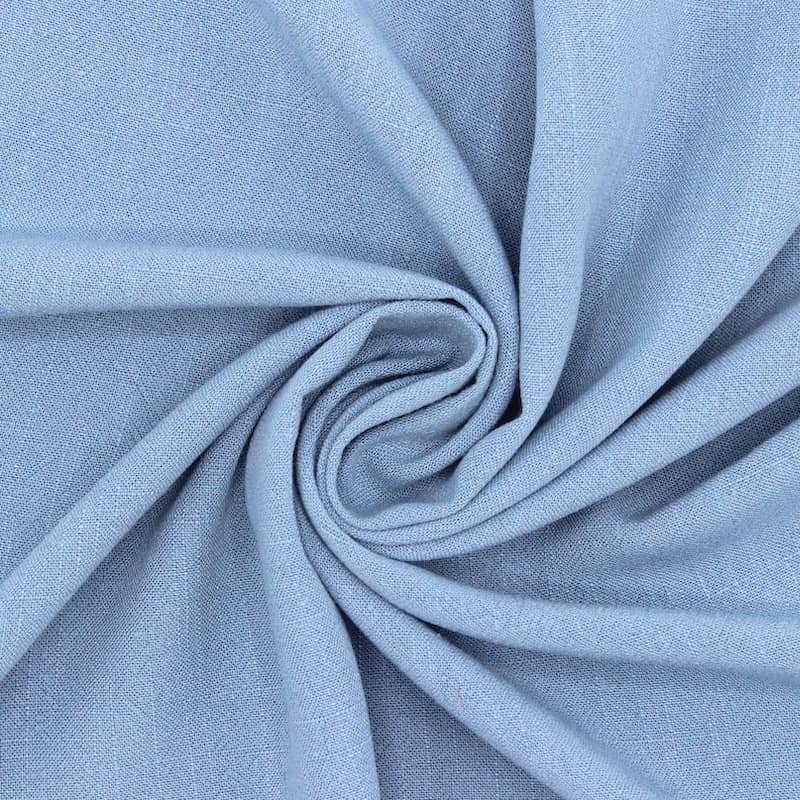 Fabric in viscose and linnen - blue