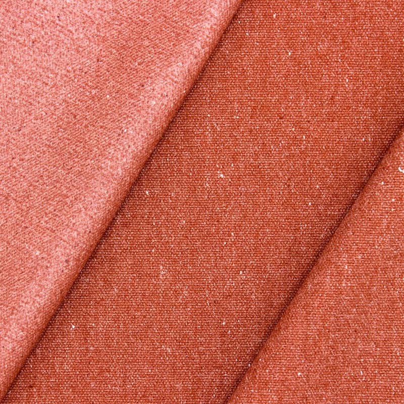Plain coated cloth - terra cotta