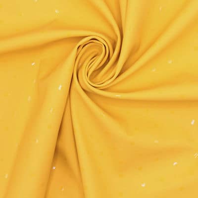 Tissu imperméable pois - jaune