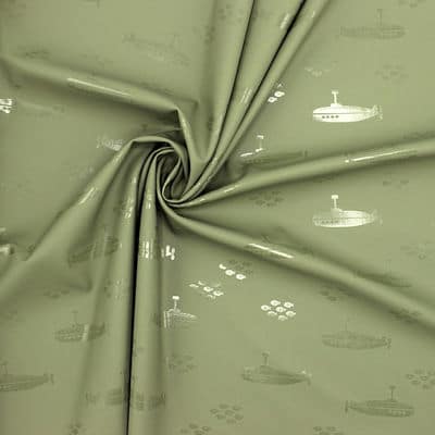 Waterproof fabric with submarine - khaki