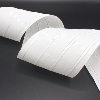 Gathered header tape automatic pleat 120mm - white