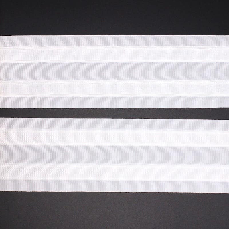 Automatic pleat 70mm - white