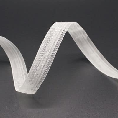 Tubular header tape for roman blinds 15mm - transparent