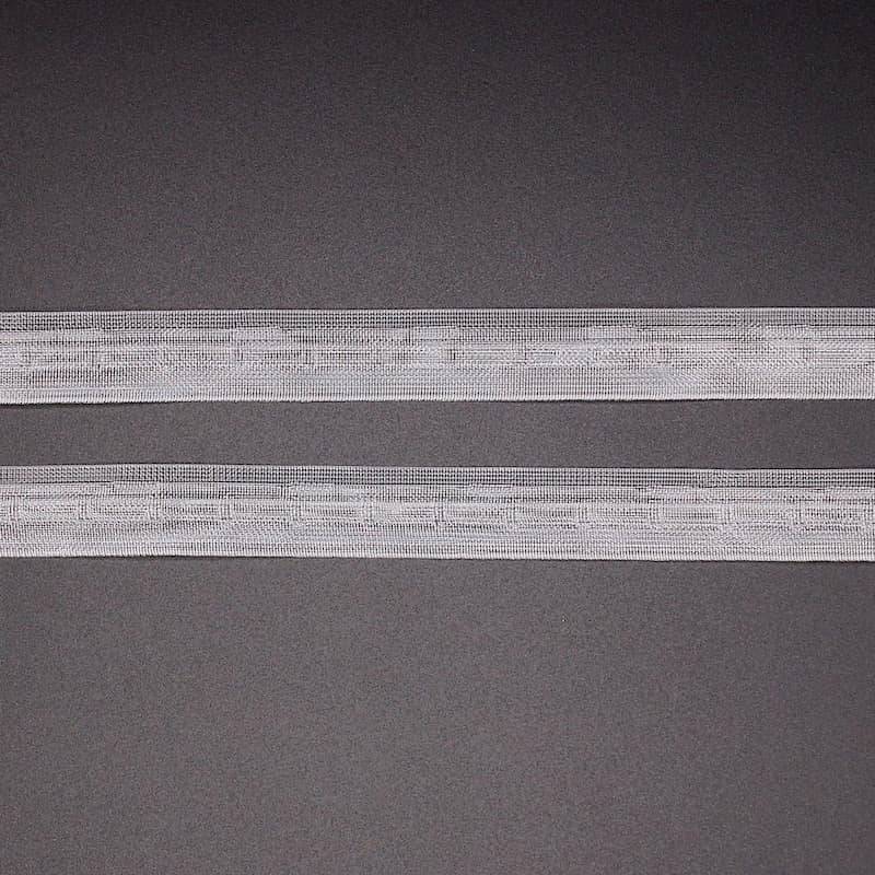 Tubular header tape for roman blinds 15mm - transparent