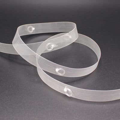 Ruban store à anneaux transparent 16mm