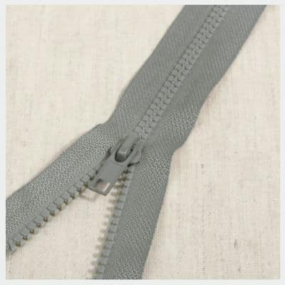 Seperable injected zipper - mid-grey