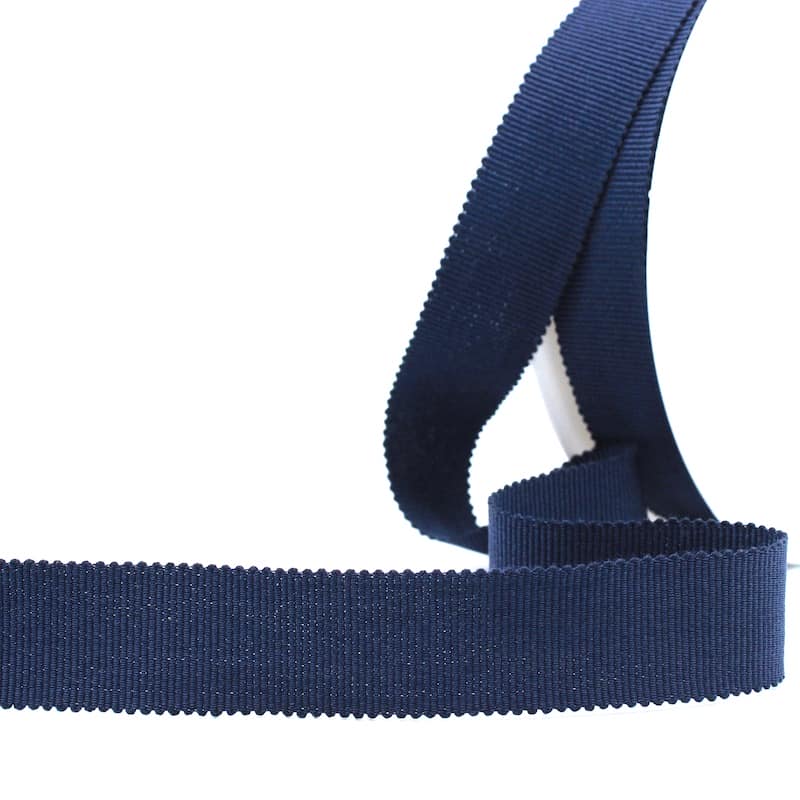 Katoen ripsband - marineblauw