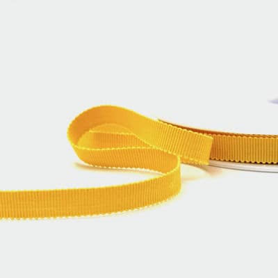Katoen ripsband - geel