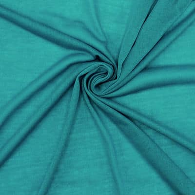 Licht gebreide stof in polyester - eendblauw