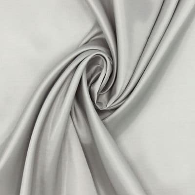 Satined extensible lining fabric - grey