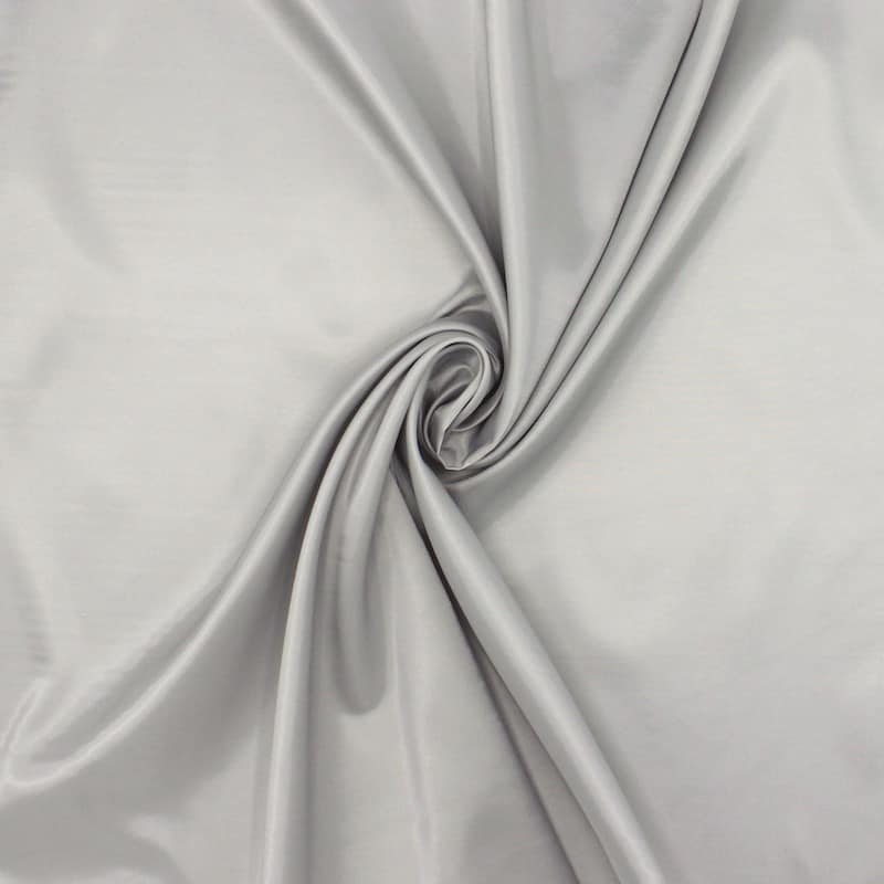 Satined extensible lining fabric - grey