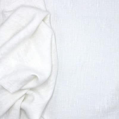 100% voorgewassen linnen - effen wit 
