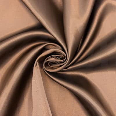 Satined striped jacquard lining fabric - brown