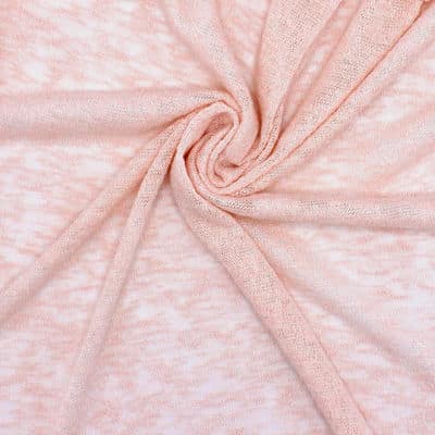 Perforated jacquard knit fabric - pink