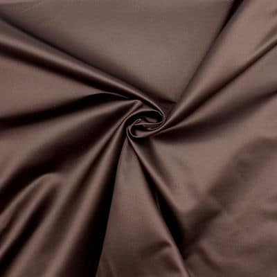 Leather satin 100% silk - brown 