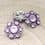 Nickel and crystal button - matt lila 