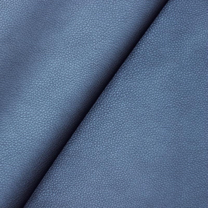 Faux leather - satined blue