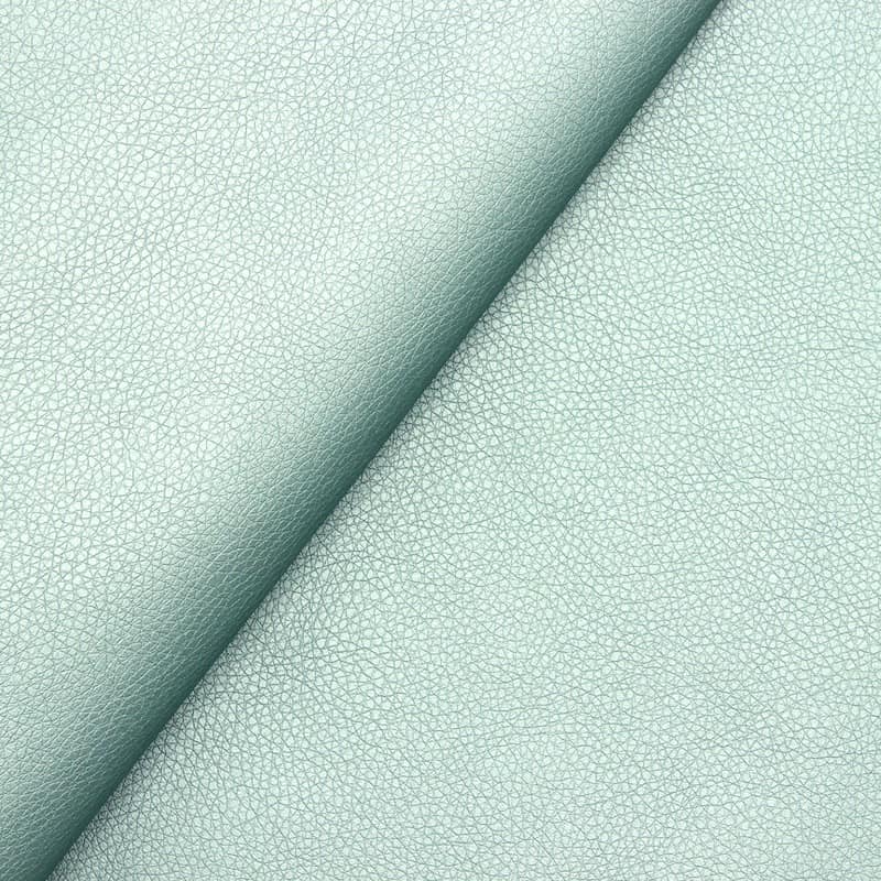 Faux leather - satined sage green
