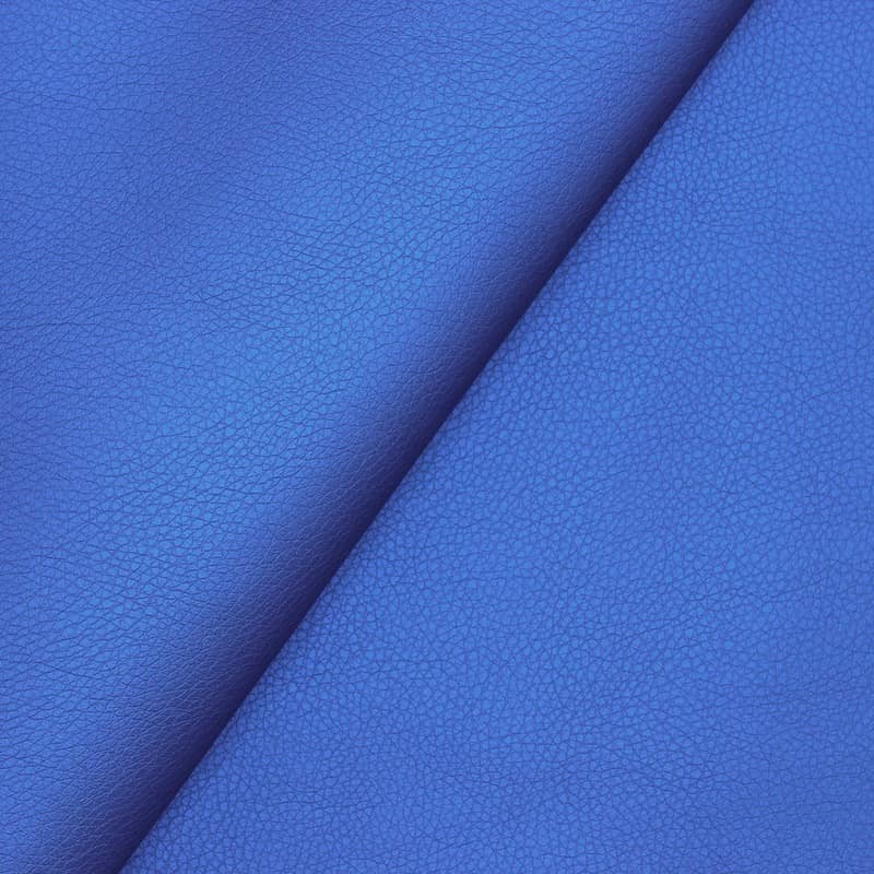Faux leather - satined royal blue