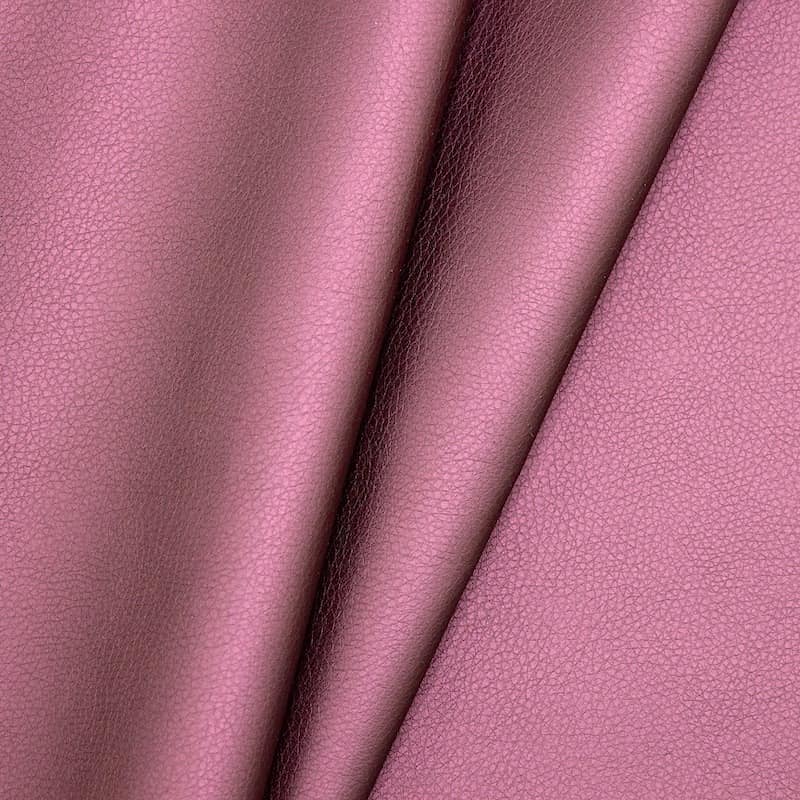Satined faux leather - eggplant-colored