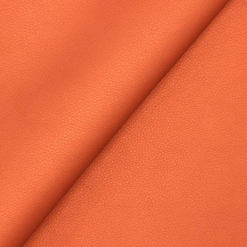 Faux leather - satined burnt orange