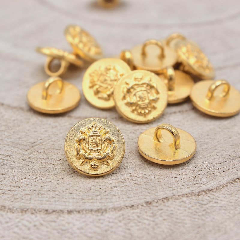 Button with coats of arms  - gold