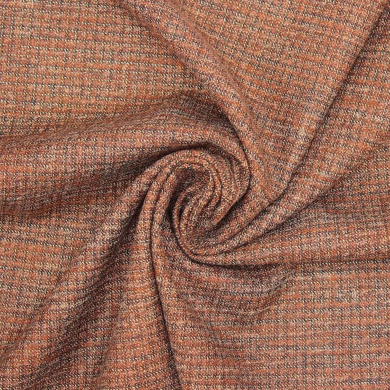 Fabric in viscose and polyester with fantasy thread