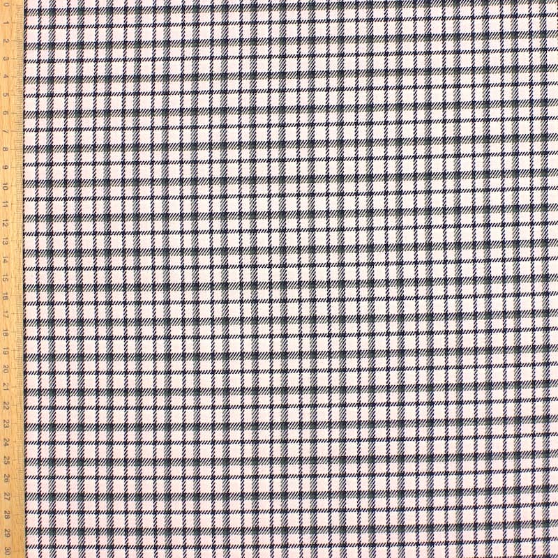 Checkered extensible fabric - rosé beige