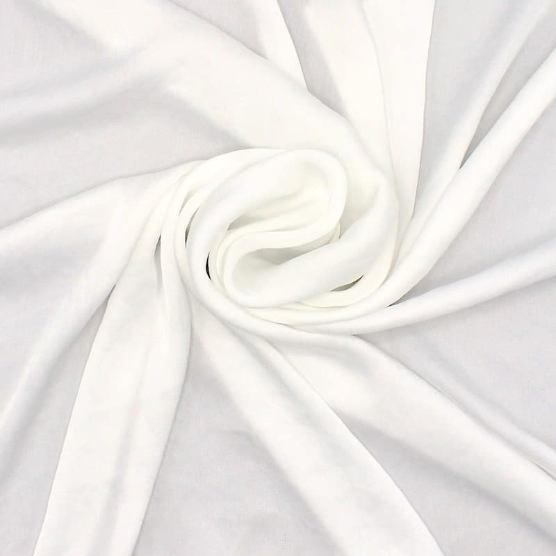 Satin fabric slightly crumpled effect - white