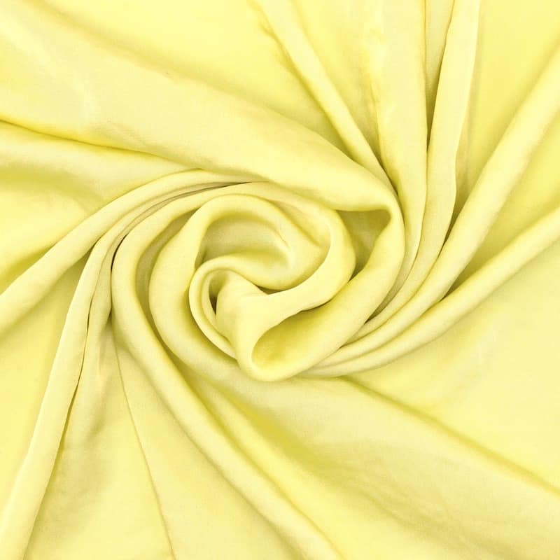 Satin fabric slightly crumpled effect - yellow