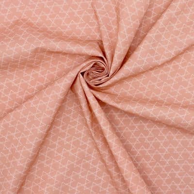 Cotton with triangles - pink
