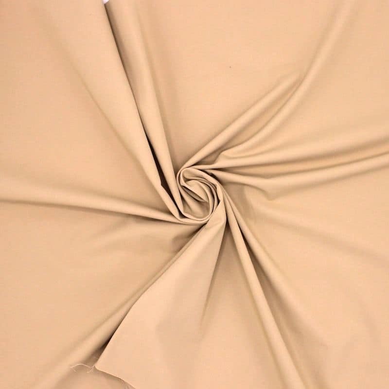 Tissu vestimentaire sergé stretch beige