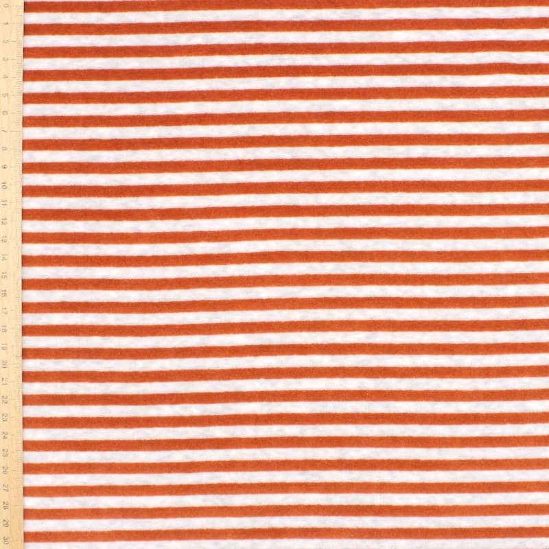 Striped Nicki velvet - rust